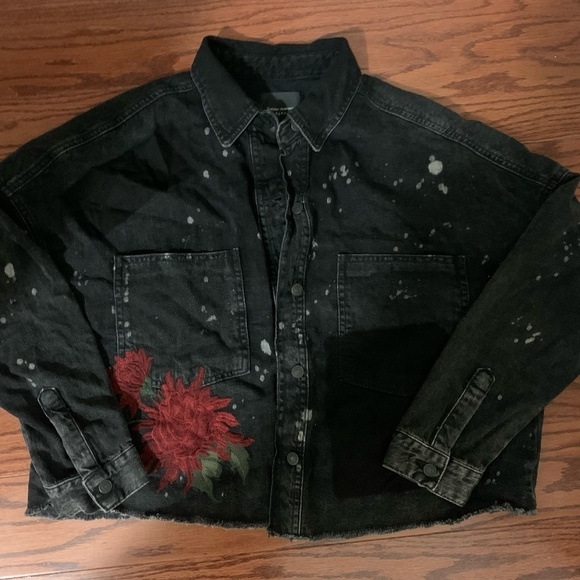 Zara Jackets & Blazers - Zara Denim Black  Jacket